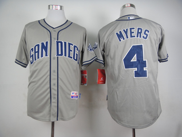 Men San Diego Padres #4 Myers Grey MLB Jerseys->san diego padres->MLB Jersey